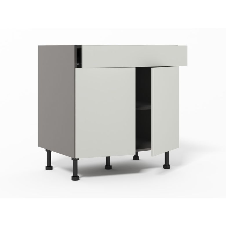 Meuble bas 2 portes, 1 tiroir, 1 tablette