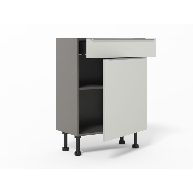 Meuble bas gain de place 1 porte, 1 tiroir, 1 tablette