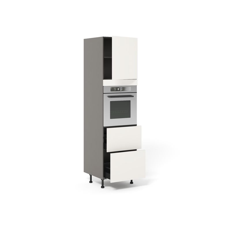 Colonne four 2 casseroliers 1 porte Agile blanc H225xL60xP63 D Main Image