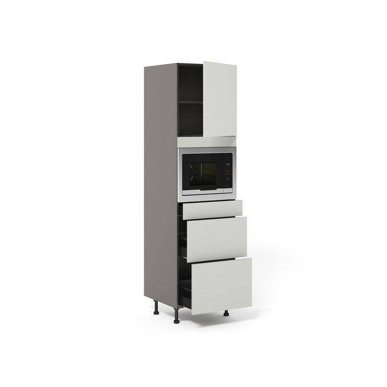 Meuble Colonne Niche H45 cm 2 casseroliers+1 tiroir+1porte