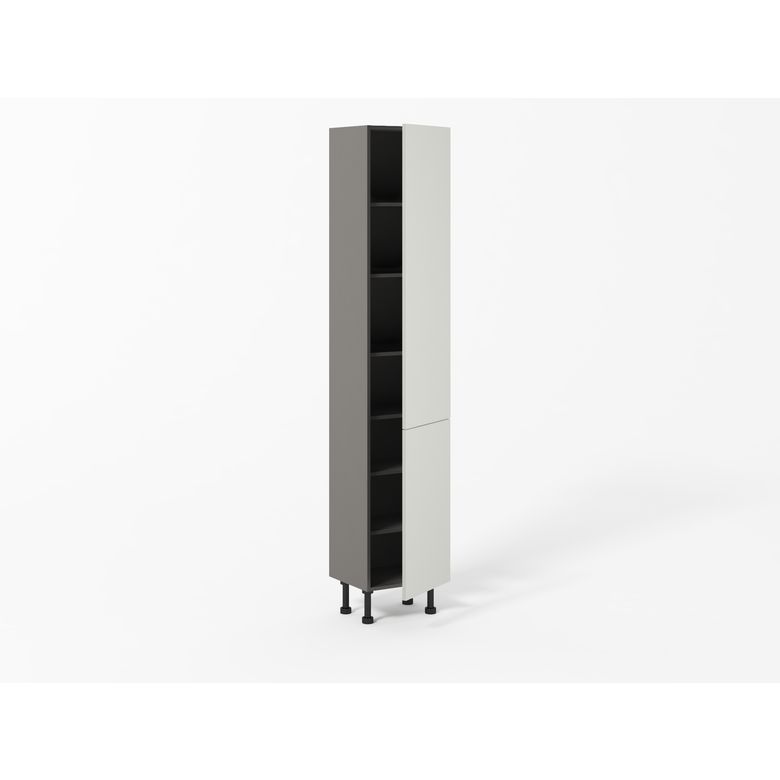 Colonne de cuisine 2 portes assemblées et 6 tablettes