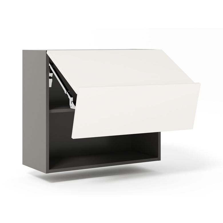 Meuble haut de cuisine 2 portes pliantes, 1 tablette