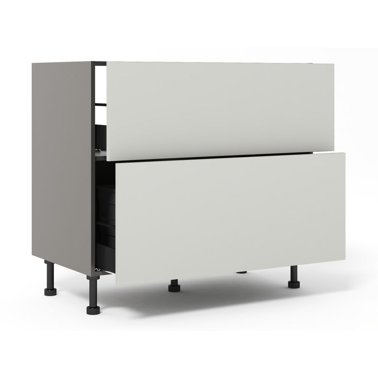 Meuble bas sous-évier tri sélectif trio 2 tiroirs