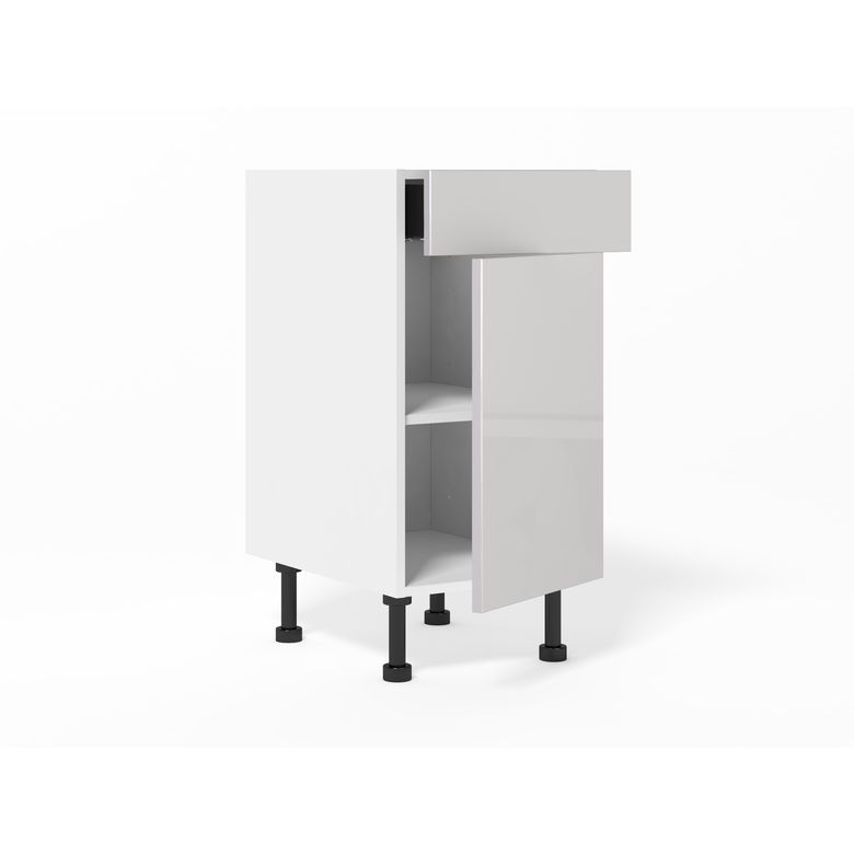 Meuble bas de rangement grande largeur 1 tiroir, 1 tablette, 1 porte