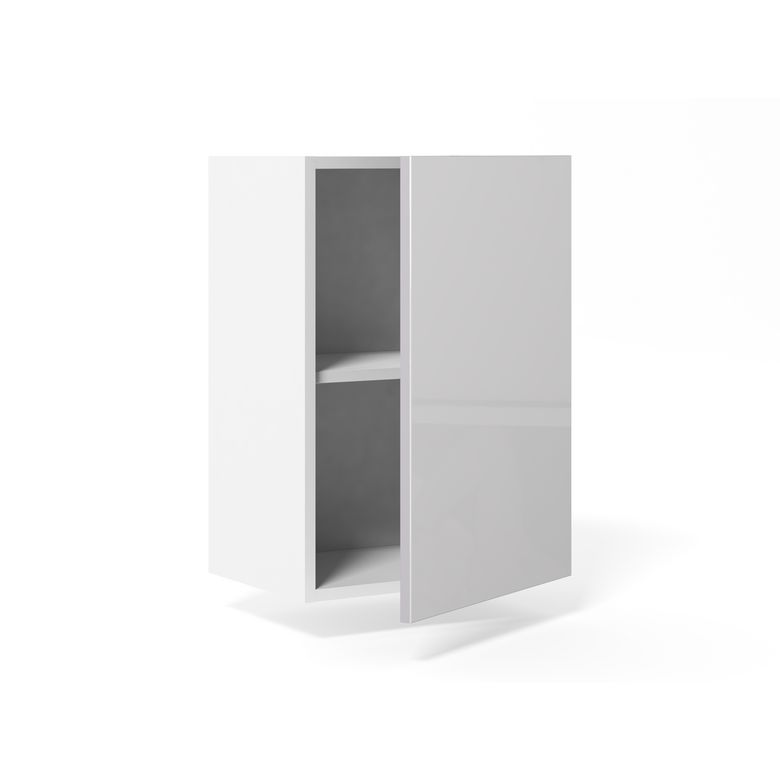 Meuble haut de rangement H.77 cm grande largeur 1 porte, 1 tablette