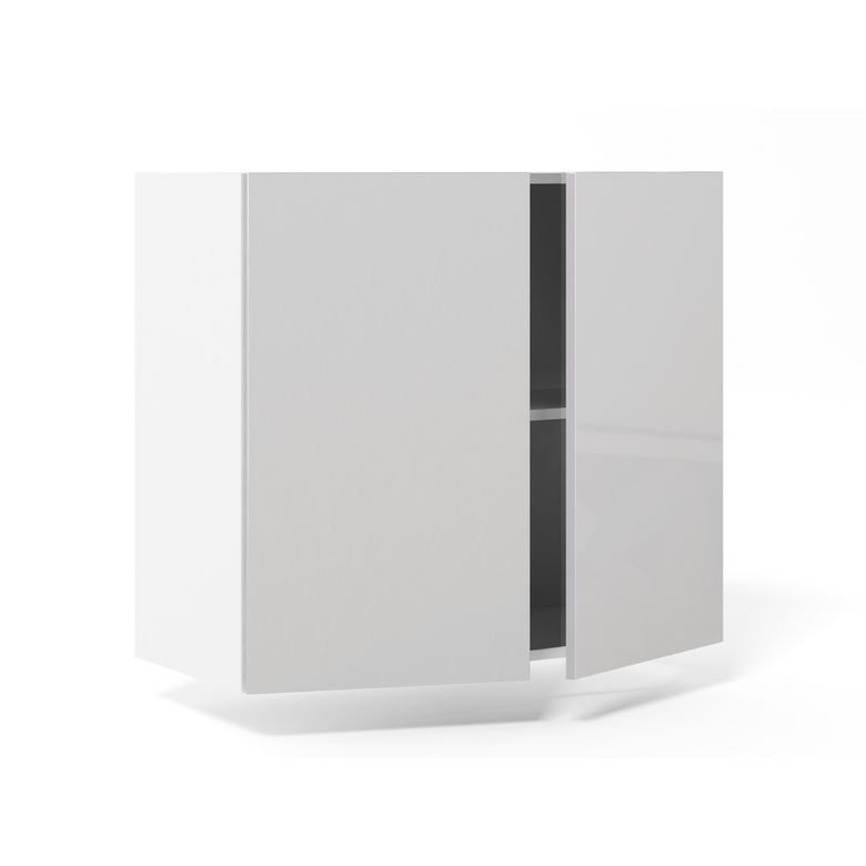 Meuble haut de rangement de cuisine 2 portes, 1 tablette