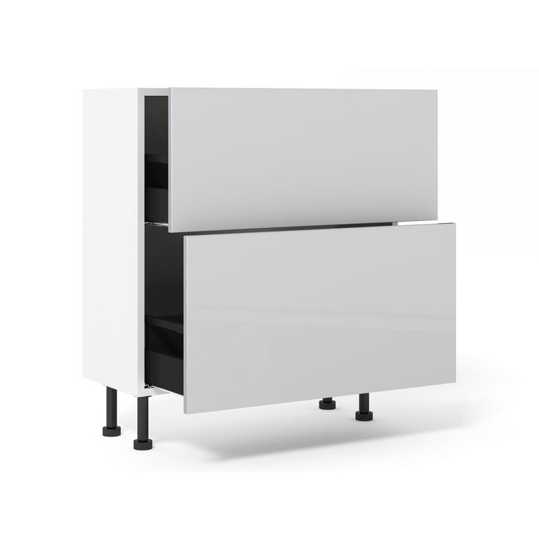 Meuble bas de rangement 1 porte largeur 15 cm