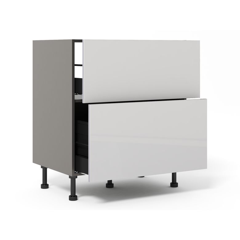 Meuble bas sous-évier tri sélectif trio 2 tiroirs