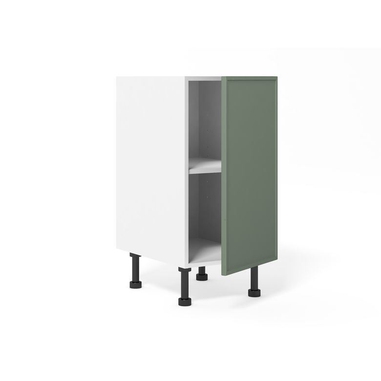 Meuble bas de rangement de cuisine petite largeur,1 porte, 1 tablette