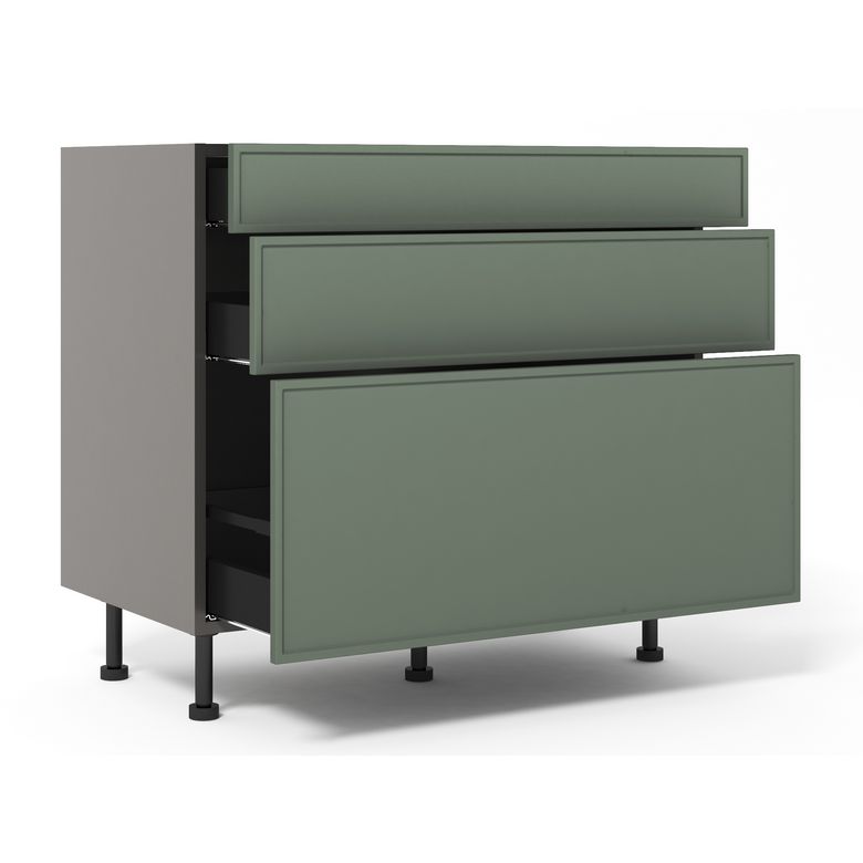 Meuble bas 1 casserolier + 2 tiroirs