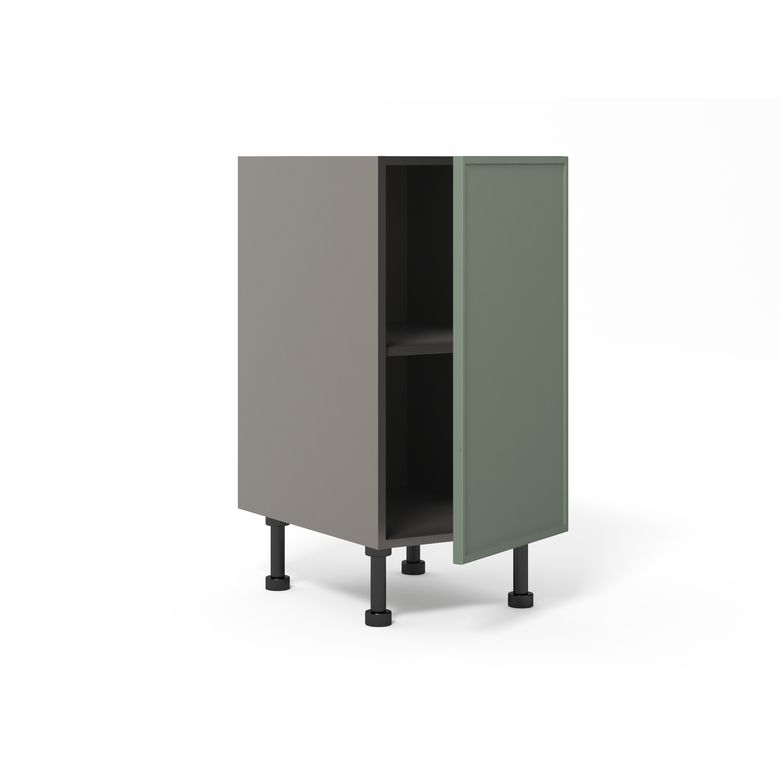 Meuble bas de rangement de cuisine petite largeur,1 porte, 1 tablette