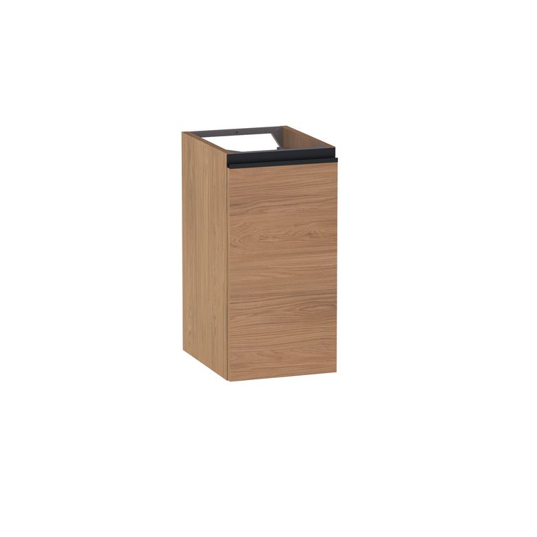 Meuble complément sous-vasque gain de place H.60 cm, 1 porte, décor naturel FORMEO