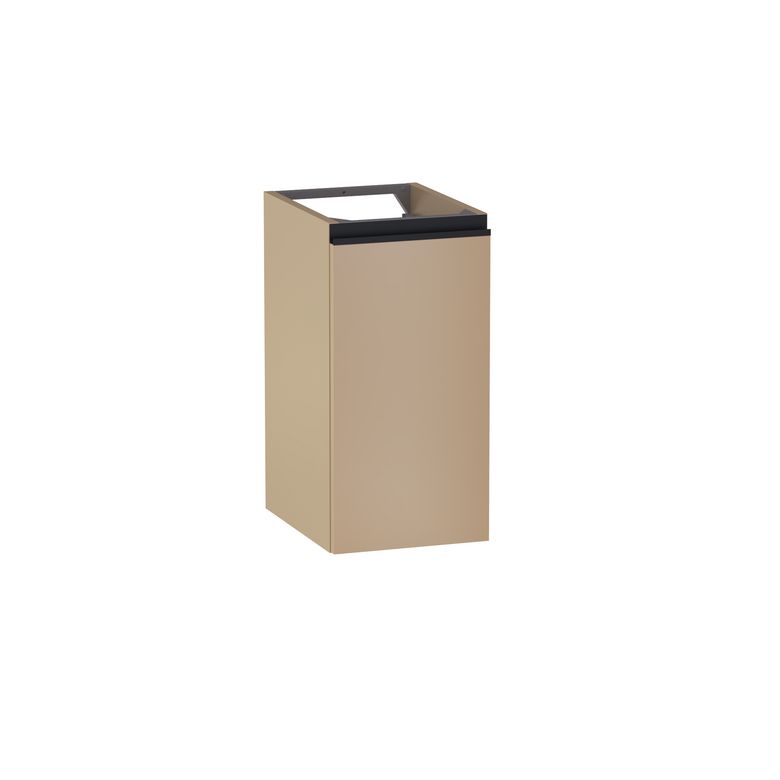 Meuble complément sous-vasque gain de place H.60 cm, 1 porte, décor verni laqué FORMEO