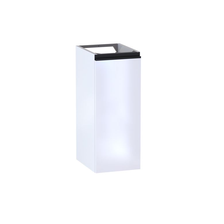 Meuble complément sous-vasque gain de place H.75 cm, 1 porte, décor verni laqué FORMEO