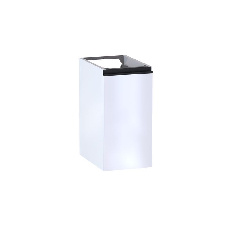 Meuble complément sous-vasque, H.60 cm, 1 porte, décor verni laqué FORMEO