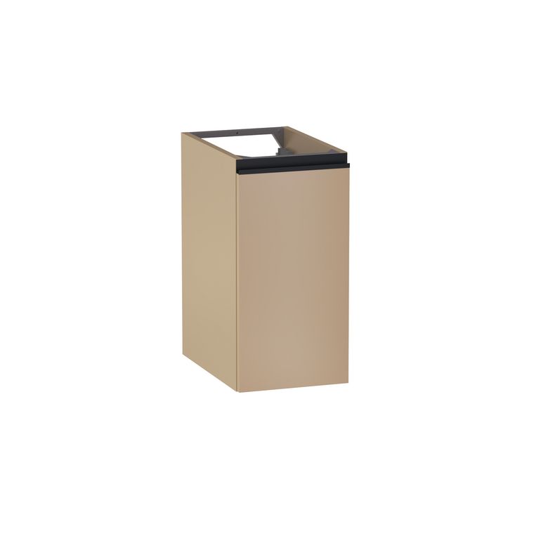 Meuble complément sous-vasque, H.60 cm, 1 porte, décor verni laqué FORMEO