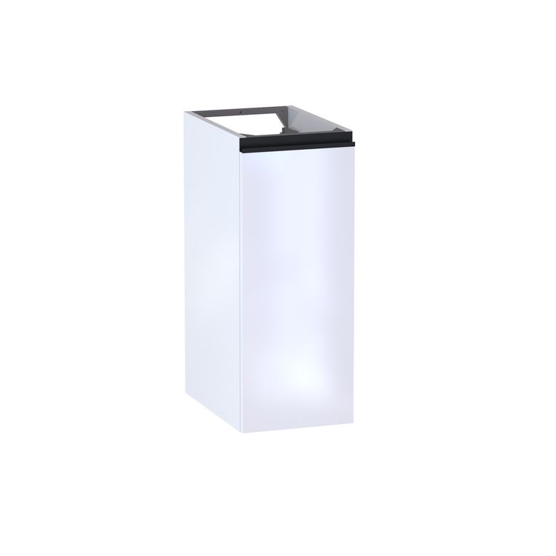 Meuble complément sous-vasque, H.75 cm, 1 porte, décor verni laqué FORMEO