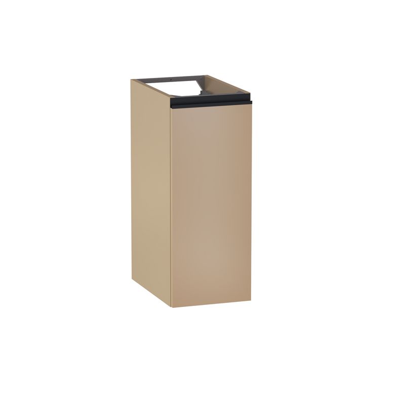 Meuble complément sous-vasque, H.75 cm, 1 porte, décor verni laqué FORMEO