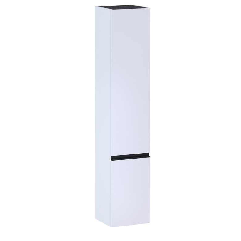 Colonne de salle de bains L.35 cm, 2 portes, décor verni laqué FORMEO