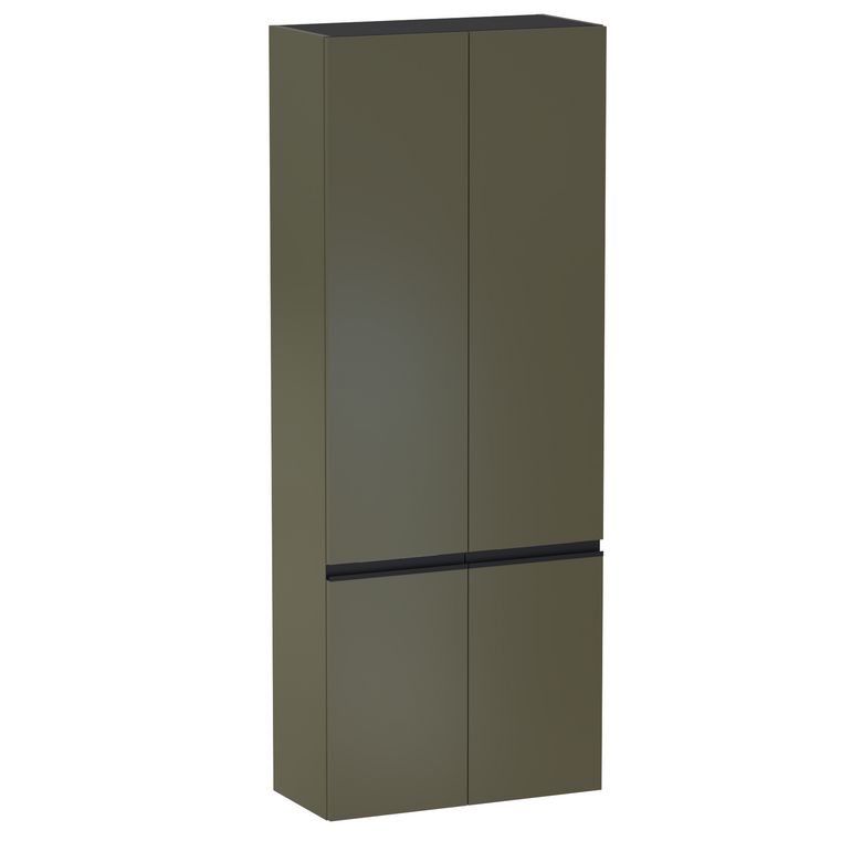 Colonne de salle de bains L.70 cm, 4 portes, décor uni FORMEO
