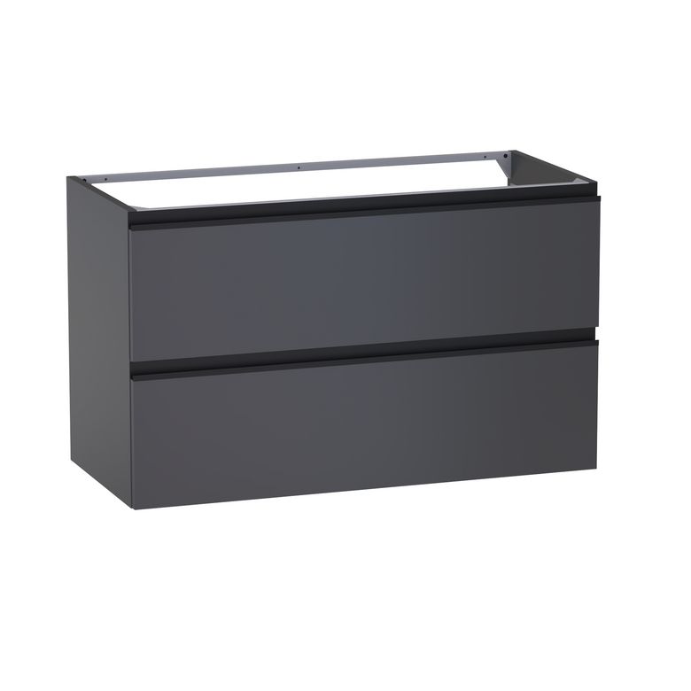 Meuble sous-vasque L.100 cm, 2 tiroirs, décor uni FORMEO