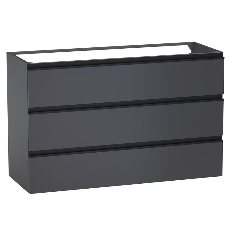 Meuble sous-vasque L.120 cm, 3 tiroirs, décor uni FORMEO