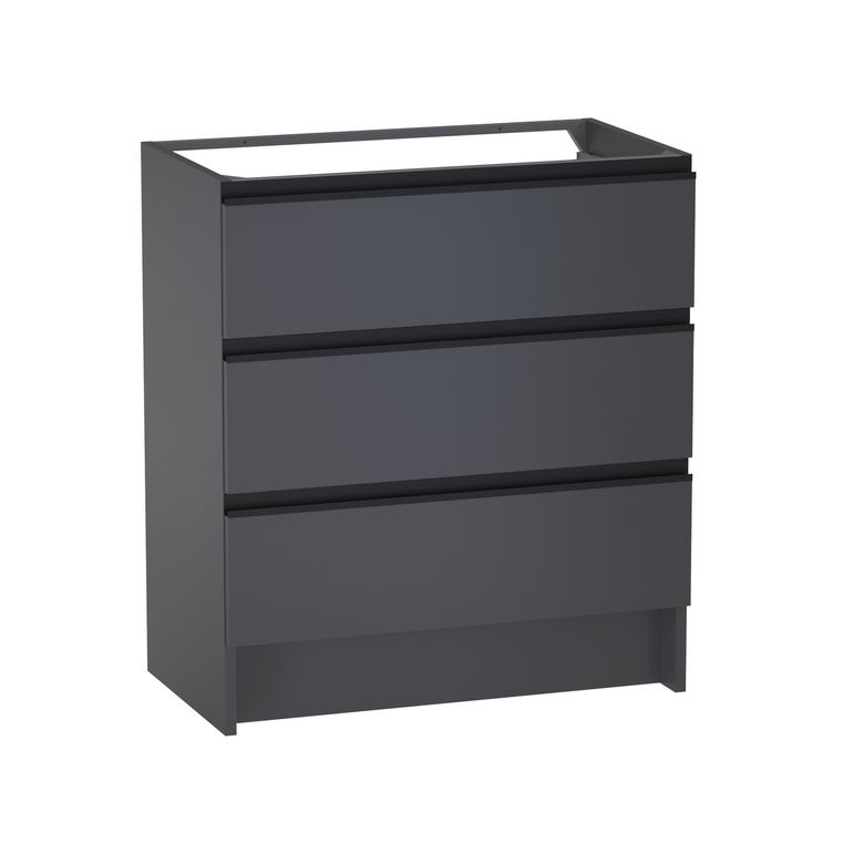 Meuble sous vasque reposant L.80 cm, 3 tiroirs, décor uni FORMEO
