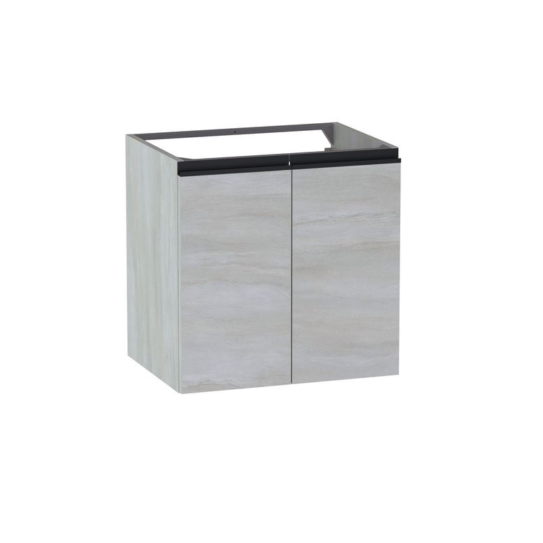 Meuble sous-vasque L.60 cm, 2 portes, décor naturel FORMEO