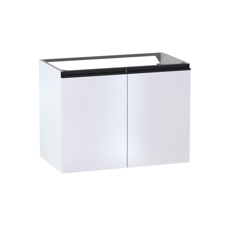 Sous vasque 2 portes Formeo blanc P/noir H60xL80xP45.5 Main Image