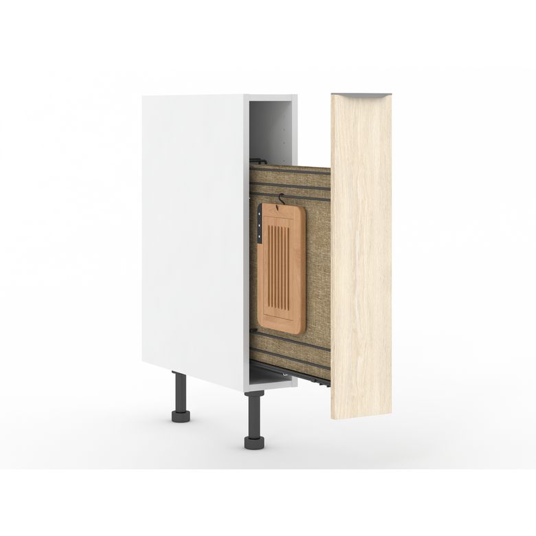 Meuble bas avec huche à pain, 1 porte extractible