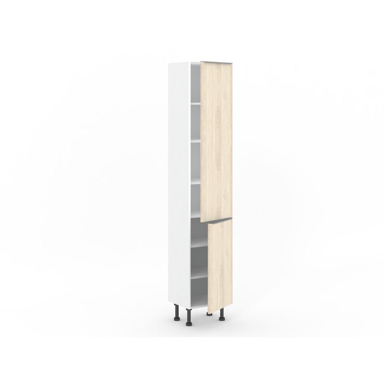 Colonne de cuisine 2 portes assemblées et 6 tablettes