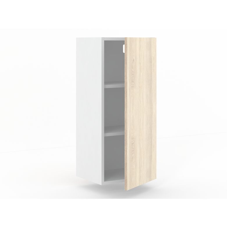 Meuble haut de rangement H.91 cm - 1 porte, 2 tablettes