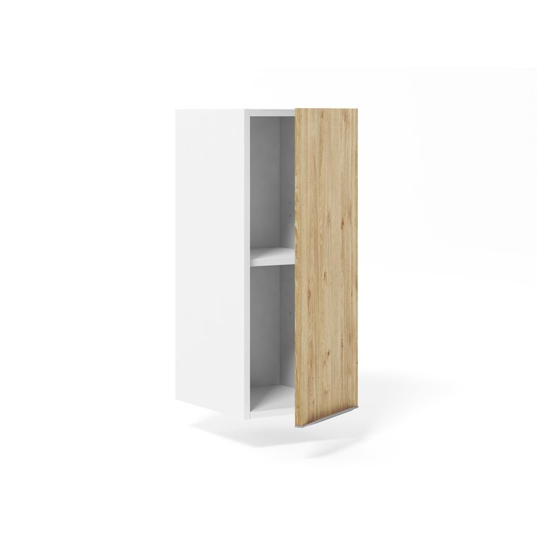 Meuble haut de rangement H.77 cm petite largeur 1 porte, 1 tablette