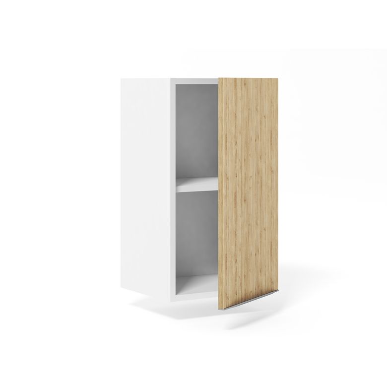 Meuble haut de rangement H.77 cm petite largeur 1 porte, 1 tablette