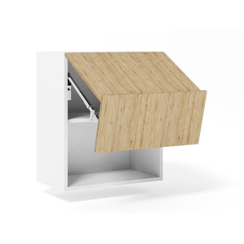Meuble haut de cuisine 2 portes pliantes, 1 tablette