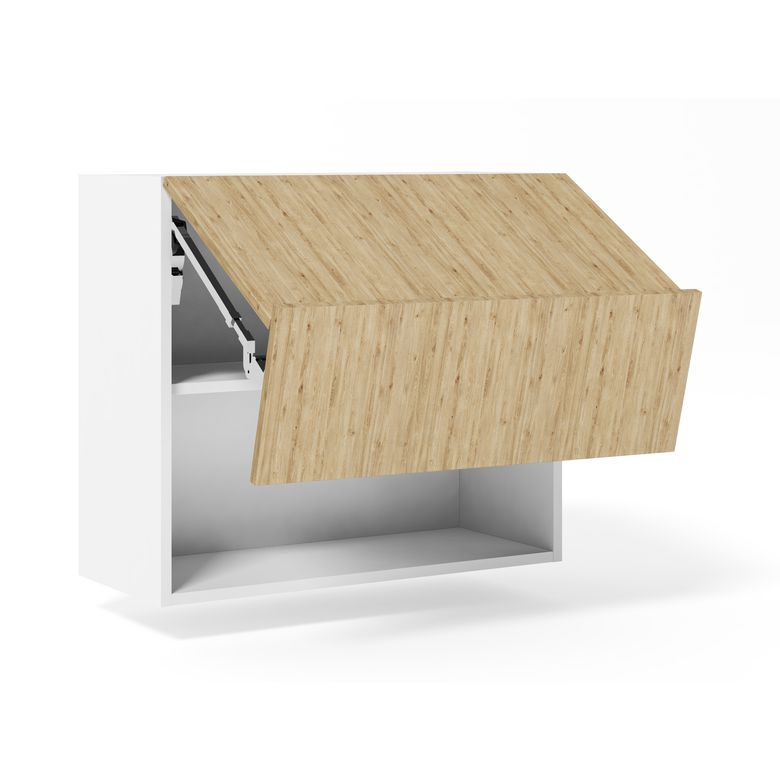 Meuble haut de cuisine 2 portes pliantes, 1 tablette