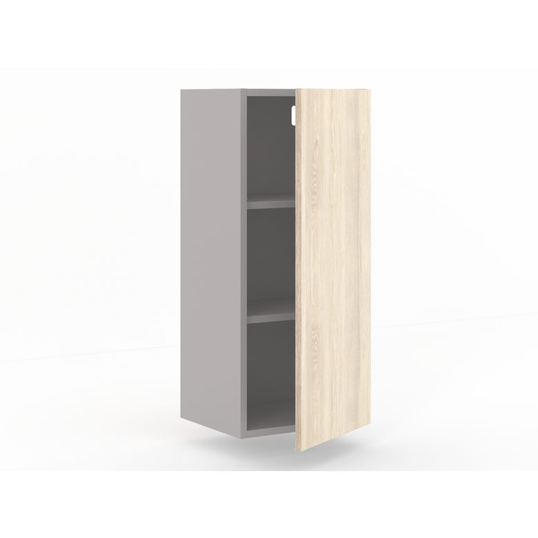 Meuble haut de rangement H.91 cm - 1 porte, 2 tablettes