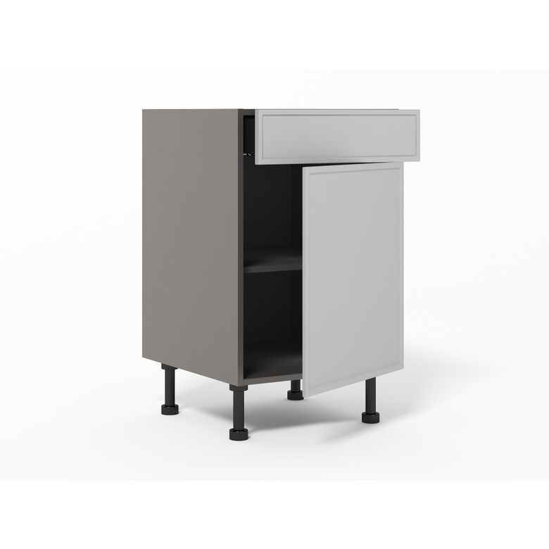 Meuble bas de rangement grande largeur 1 tiroir, 1 tablette, 1 porte