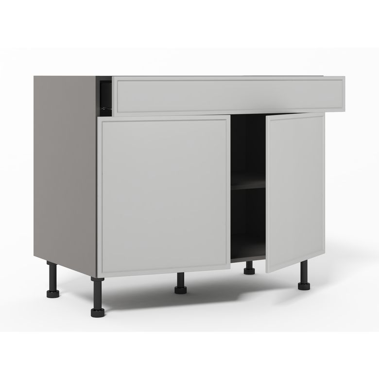 Meuble bas 2 portes, 1 tiroir, 1 tablette