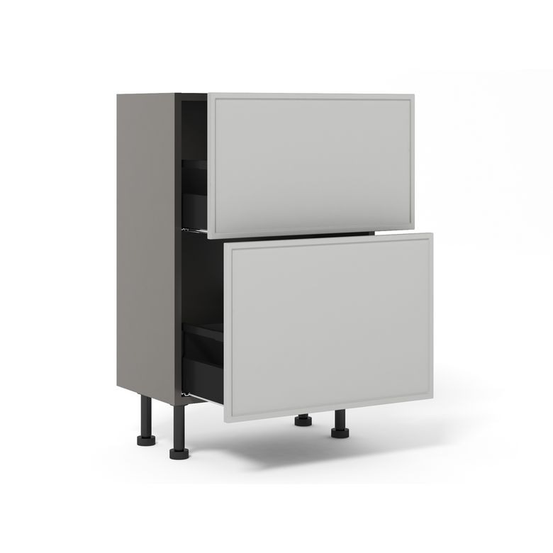 Meubles bas 2 casseroliers inégaux faible profondeur