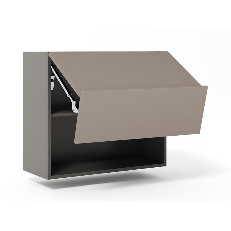 Meuble haut de cuisine 2 portes pliantes, 1 tablette