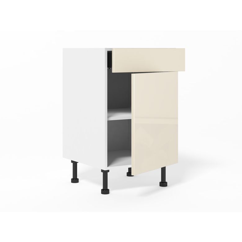 Meuble bas de rangement grande largeur 1 tiroir, 1 tablette, 1 porte