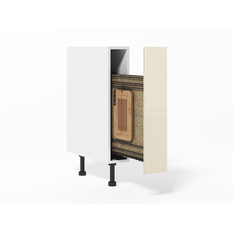 Meuble bas avec huche à pain, 1 porte extractible