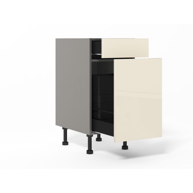 Meuble bas tri sélectif duo 1 porte, 1 tiroir