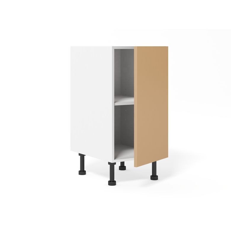 Meuble bas de rangement de cuisine petite largeur,1 porte, 1 tablette