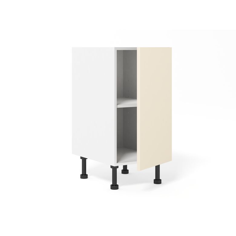 Meuble bas de rangement de cuisine petite largeur,1 porte, 1 tablette