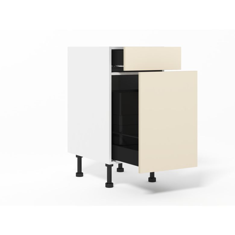 Meuble bas tri sélectif duo 1 porte, 1 tiroir