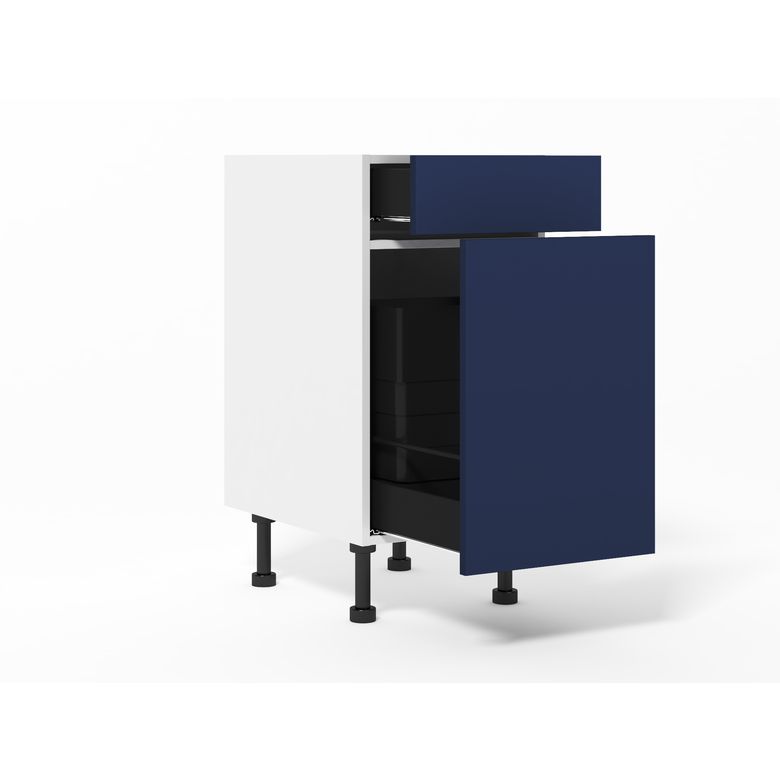 Meuble bas tri sélectif duo 1 porte, 1 tiroir