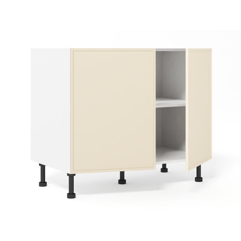 Meuble bas de rangement de cuisine 2 portes, 1 tablettes