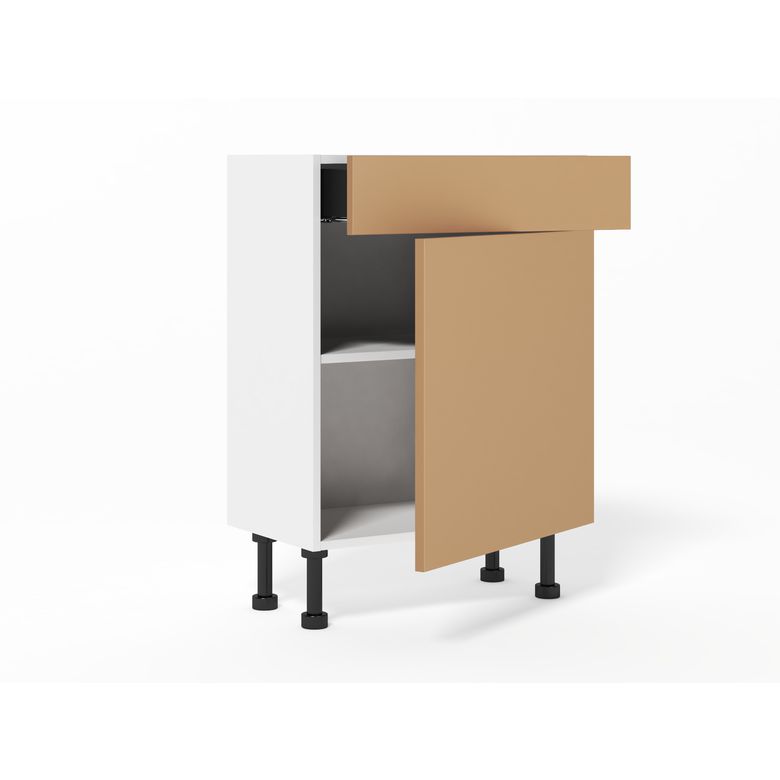 Meuble bas gain de place 1 porte, 1 tiroir, 1 tablette